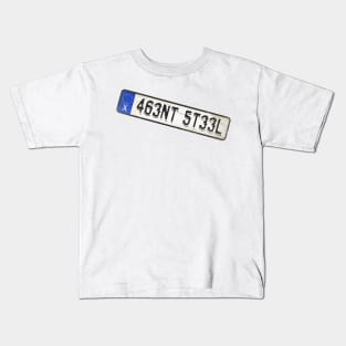 Agent Steel - License Plate Kids T-Shirt